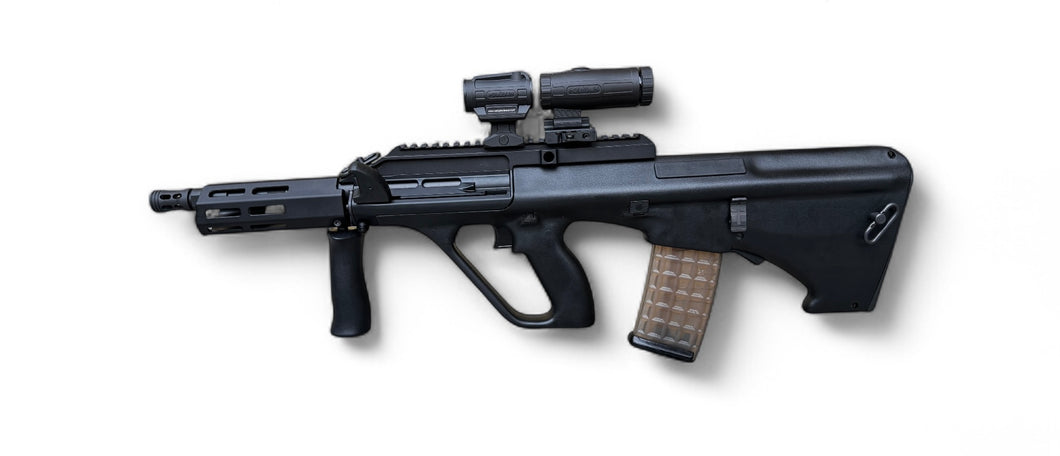 Steyr Arms AUG A3 flat top inkl. dem brandneuem Holosun ARO + HM3X Magnifier+ Clawgear M-Lok Handguard
