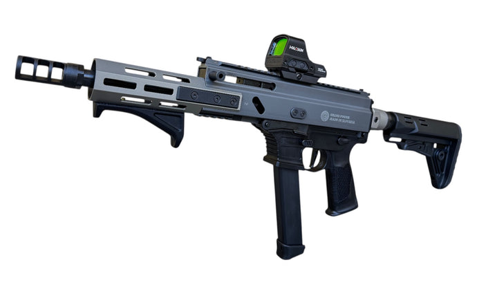 PCC Set! Grand Power Stribog SR9A3 G Gen 2 10“ Wolf Grey mit Holosun HS510C+ AFG Mlok