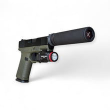 Laden Sie das Bild in den Galerie-Viewer, Hunters Package!! Custom Glock 43X mit B&amp;T Impuls Mini + TLR-7X Sub + Gewindelauf &amp; SCT Manufacturing Griffstück Kal. 9mm Luger