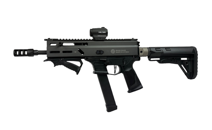 Setangebot! Grand Power Stribog SP9A3 G 8'' Wolf Grey mit Holosun HS403B + Foregrip