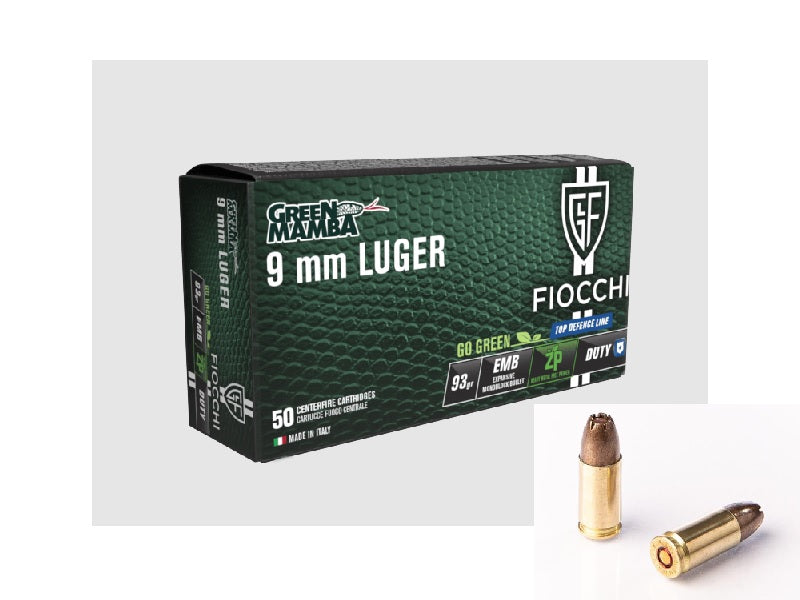 Fiocchi 9mm Luger ZP Duty EMB 6g/93grs 50 Stk.