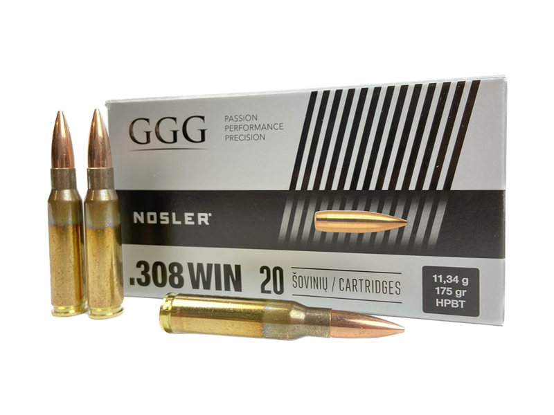GGG .308 Win. 175gr HPBT Nosler Custom Competition Match