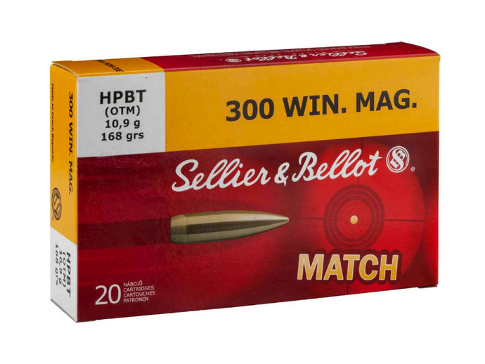 S&B .300 Win. Mag. Sierra MatchKing HPBT 168grs. 20 Stk.