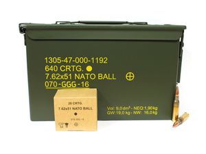 7.62 x 51 NATO BALL M80 GGG (.308 Win.) 0,62/Stk. - Waffen Paar KG