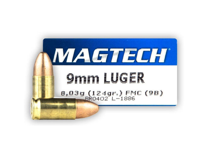 “Aktion“ Magtech 9 mm Luger FMJ 8g/124grs. 1000 Stk.