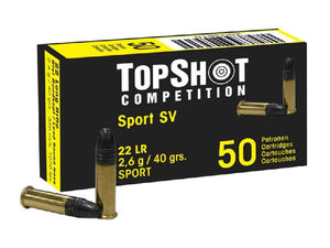 TopShot .22 lr 2,6g/40gr. Sport SV Black 50 Stk.